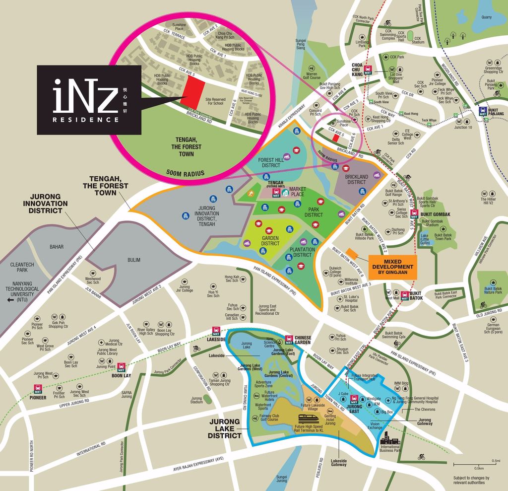 PropNex Local Projects - iNz Residence Location Map (Dynamic Force Group)