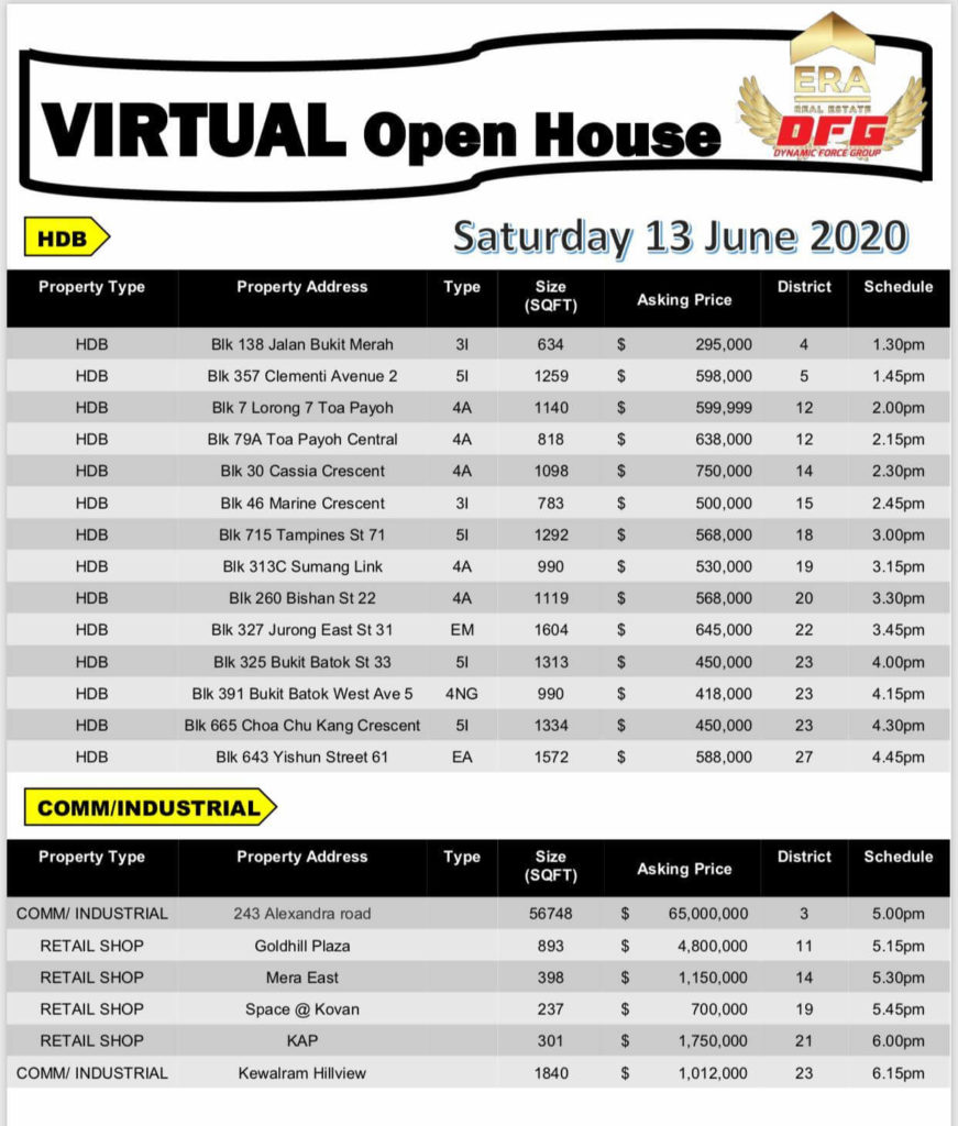 Dynamic Force Group (DFG) - 13 June 2020 Virtual Open House schedule